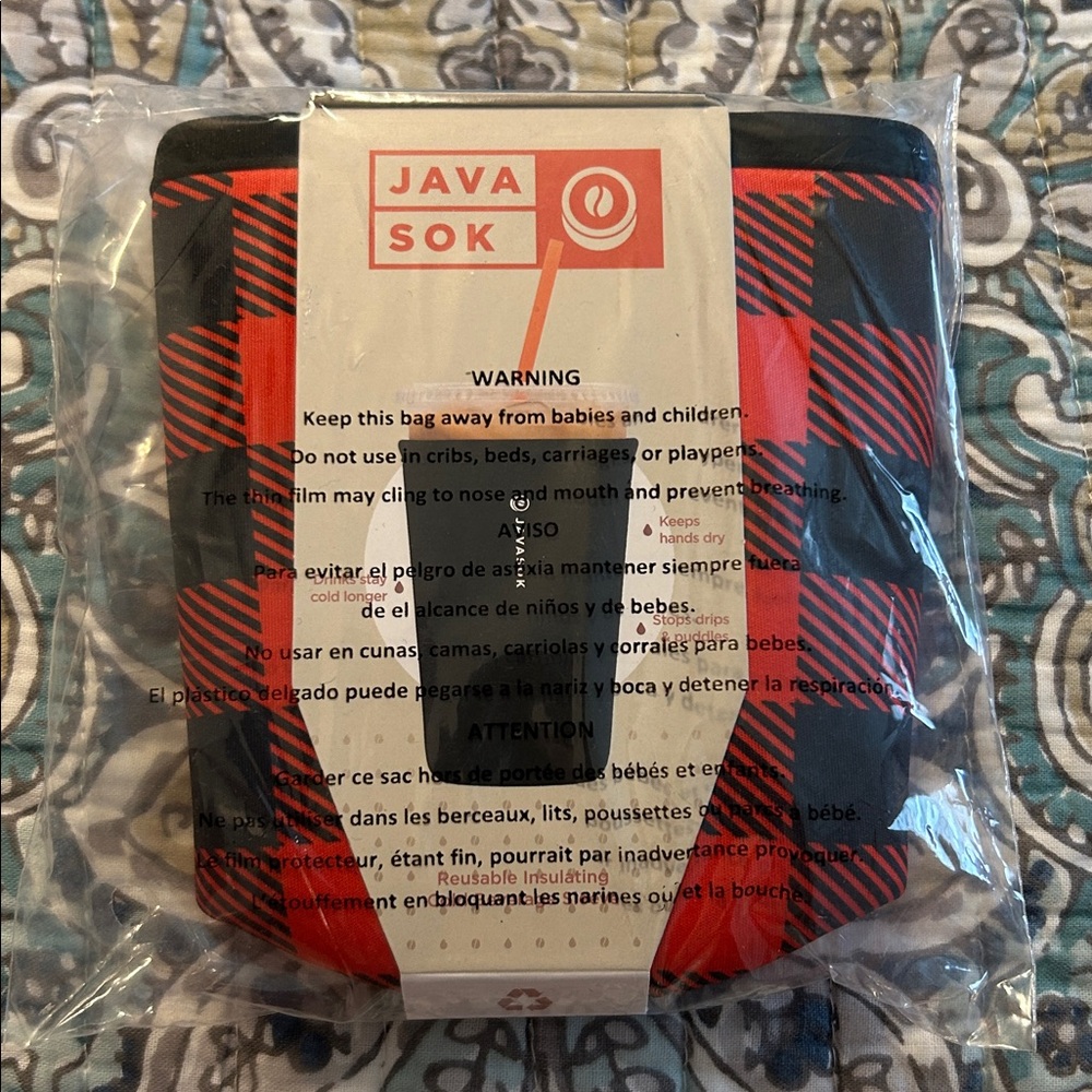 NEW Red Buffalo Check Java Sok ~ In Size Medium🖤 - Picture 2 of 3
